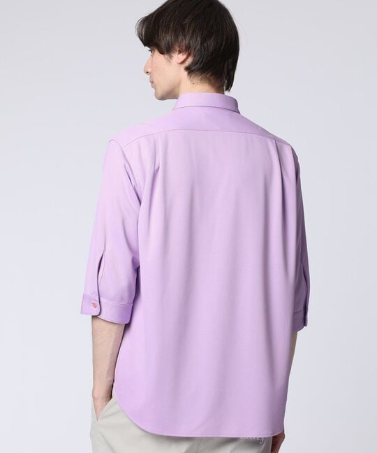 吸水速乾 ベア鹿の子 7分袖ポロシャツ