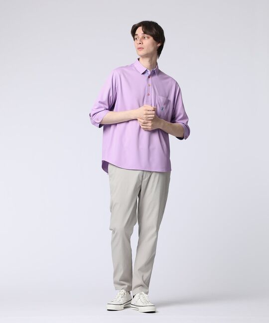 吸水速乾 ベア鹿の子 7分袖ポロシャツ