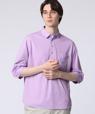 吸水速乾 ベア鹿の子 7分袖ポロシャツ