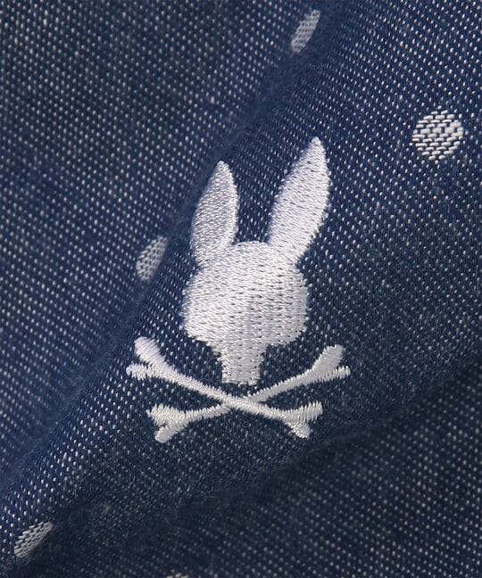 [WOMEN]ドットフレンチスリーブシャツワンピース