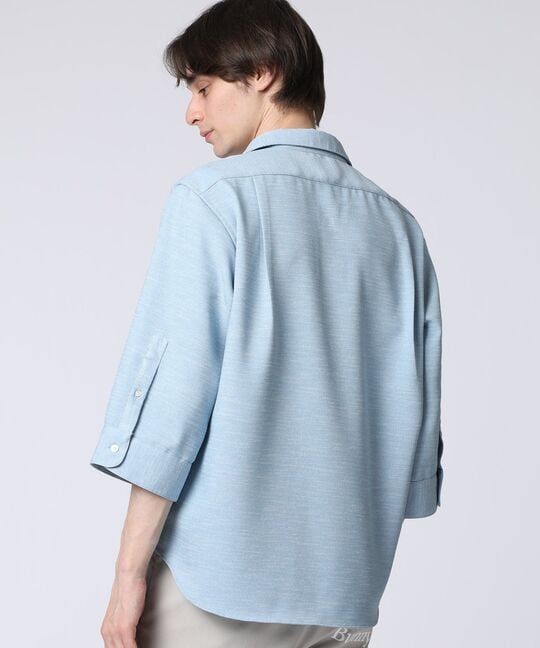 Reflax® スラブツイード スキッパーシャツ