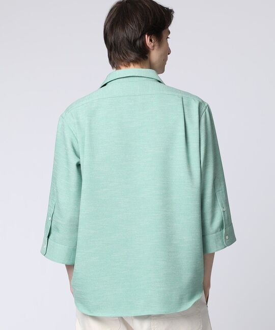 Reflax® スラブツイード スキッパーシャツ