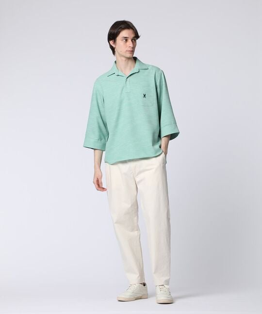 Reflax® スラブツイード スキッパーシャツ