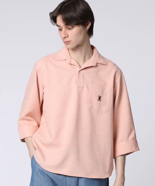 Reflax® スラブツイード スキッパーシャツ