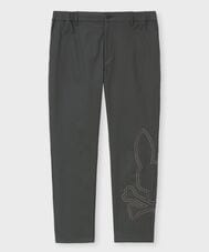 撥水ストレッチツイル チェーン刺繍ロゴパンツ