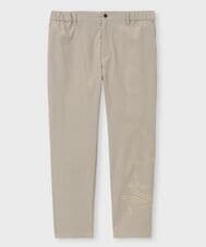 撥水ストレッチツイル チェーン刺繍ロゴパンツ