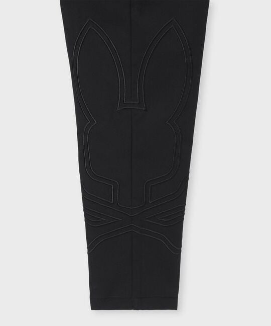 撥水ストレッチツイル チェーン刺繍ロゴパンツ