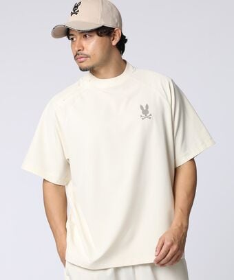 [WEB限定]リラックスフィット　 ロゴモックネックTシャツ