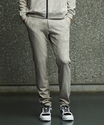 [GOLF]異素材切替　 シルエットバニージャガードパンツ