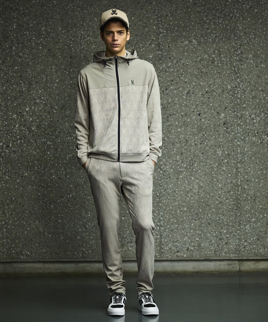 [GOLF]異素材切替 シルエットバニージャガードパーカ