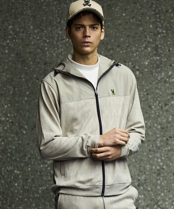 [GOLF]異素材切替　 シルエットバニージャガードパーカ