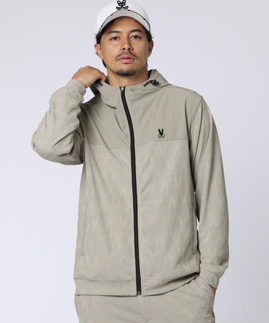 [GOLF]異素材切替 シルエットバニージャガードパーカ