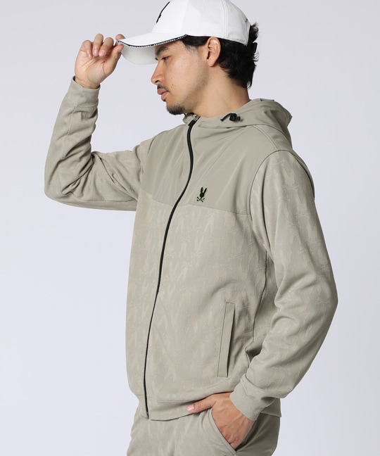 [GOLF]異素材切替 シルエットバニージャガードパーカ