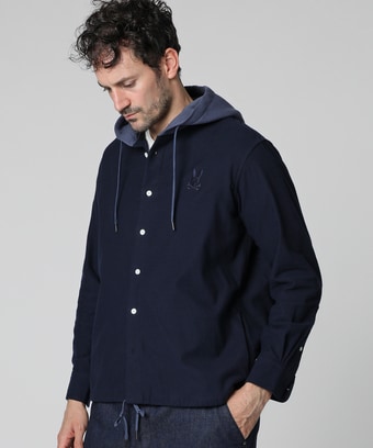 フーディ 　ストレッチネル シャツ