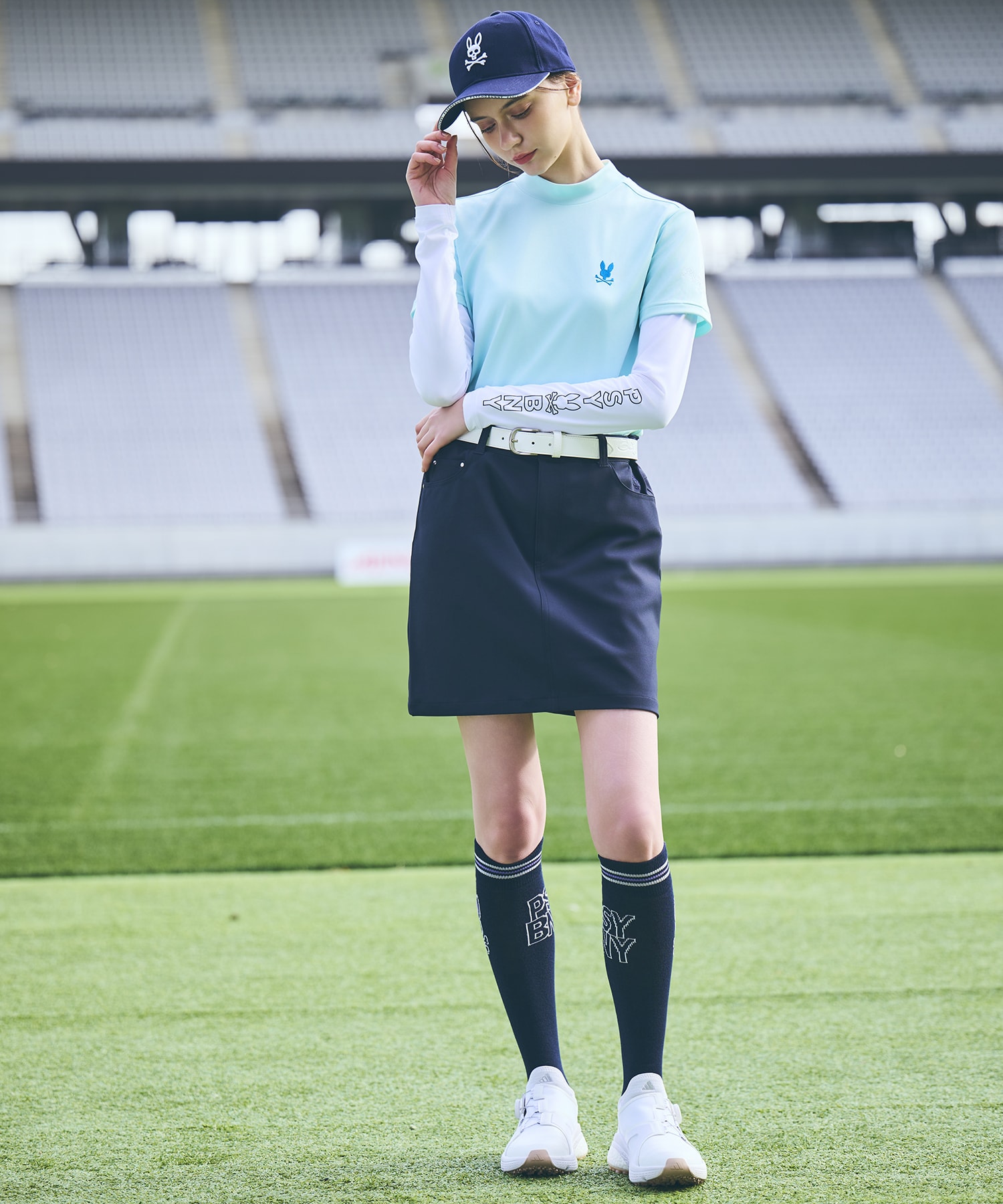 GOLF][WOMEN]ベーシックバニー モックネックTシャツ｜Psycho Bunny