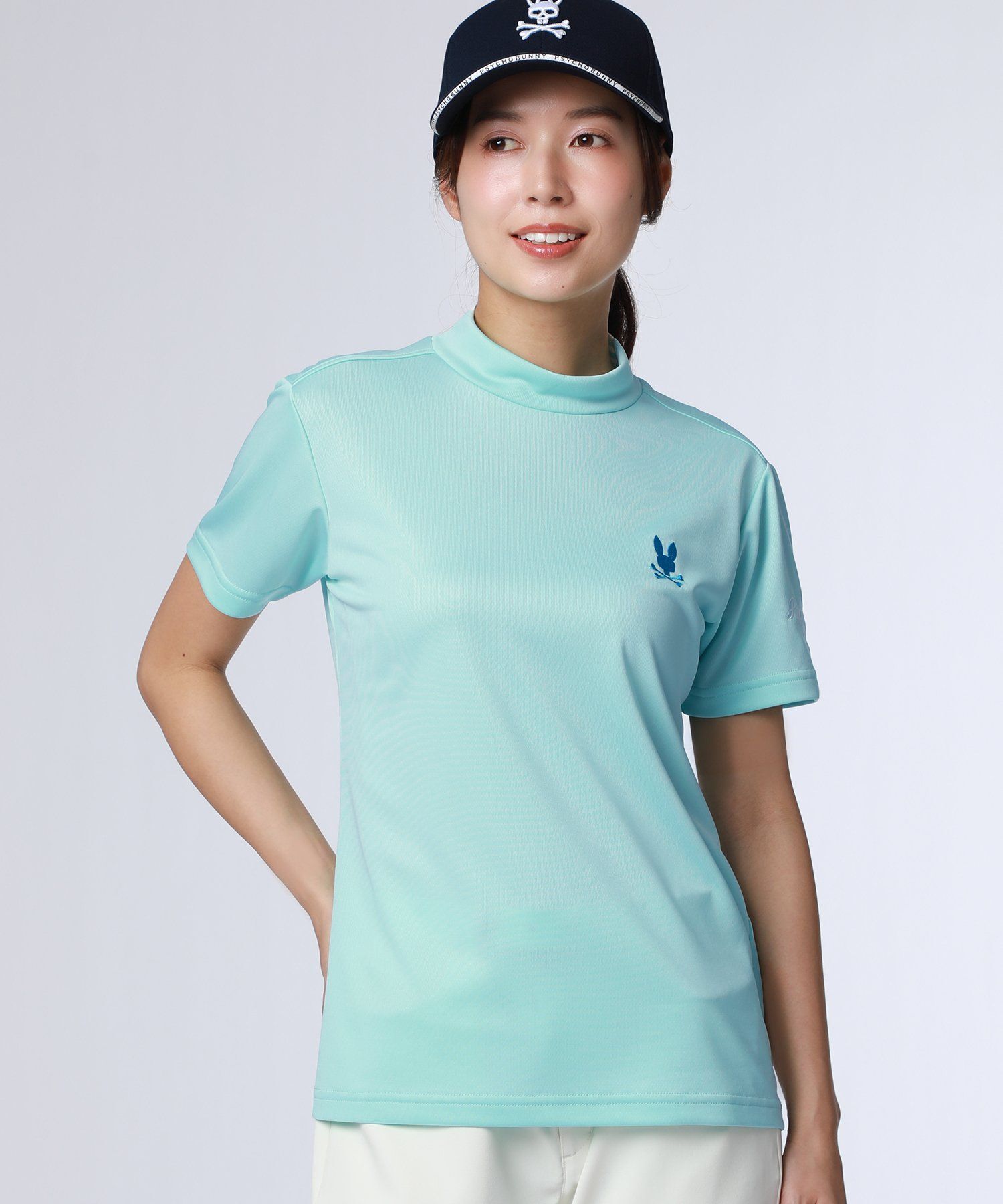 GOLF][WOMEN]ベーシックバニー モックネックTシャツ｜Psycho Bunny
