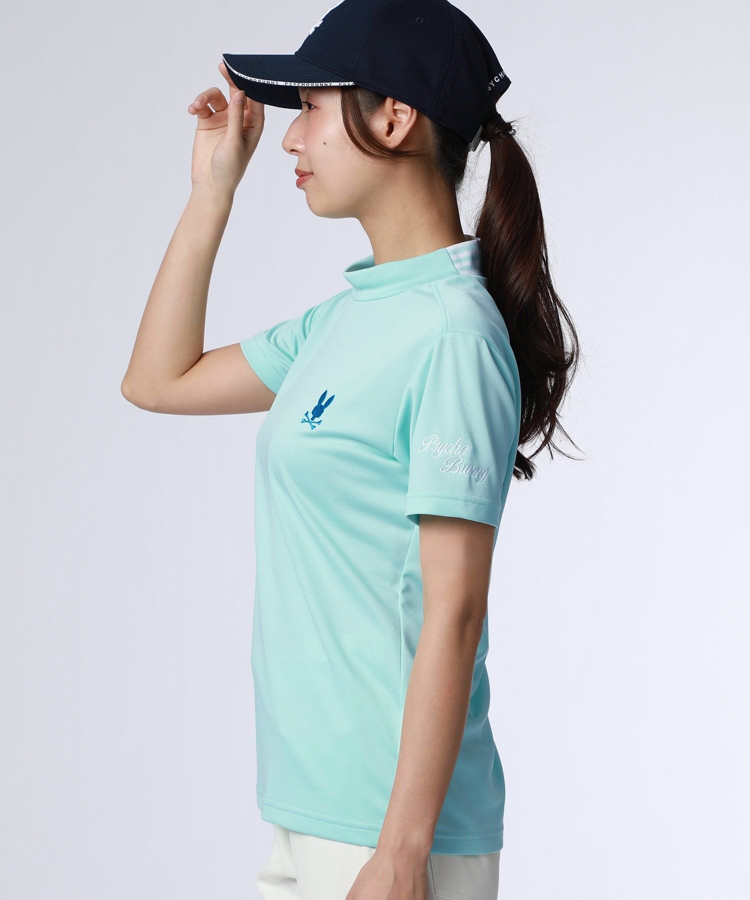 GOLF][WOMEN]ベーシックバニー モックネックTシャツ｜Psycho Bunny