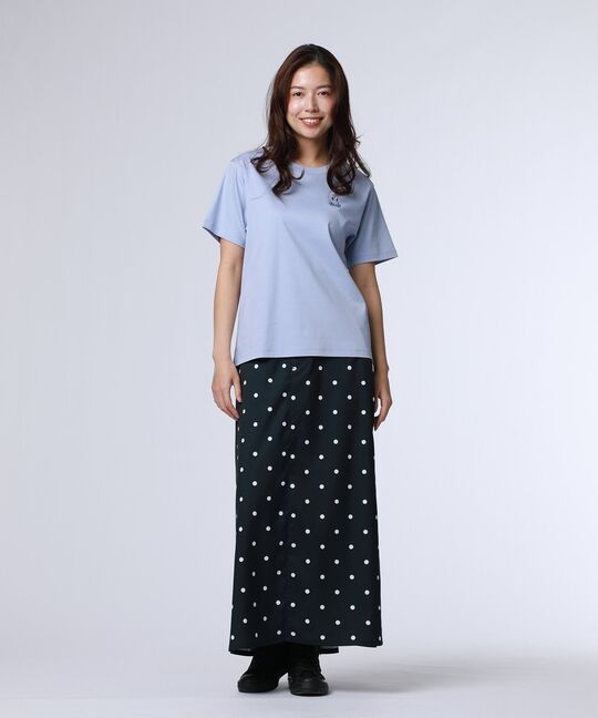 [WOMEN]ポケットバニー ドットストレッチフレアスカート