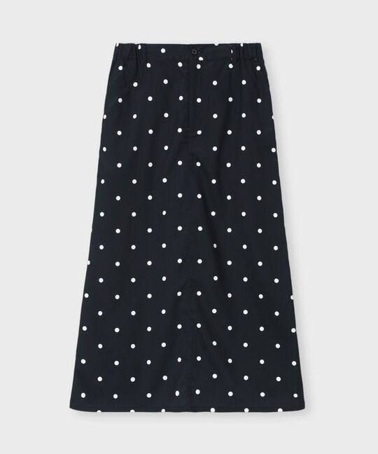 [WOMEN]ポケットバニー ドットストレッチフレアスカート