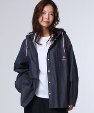 [WOMEN]BUNNY デニムフードシャツ