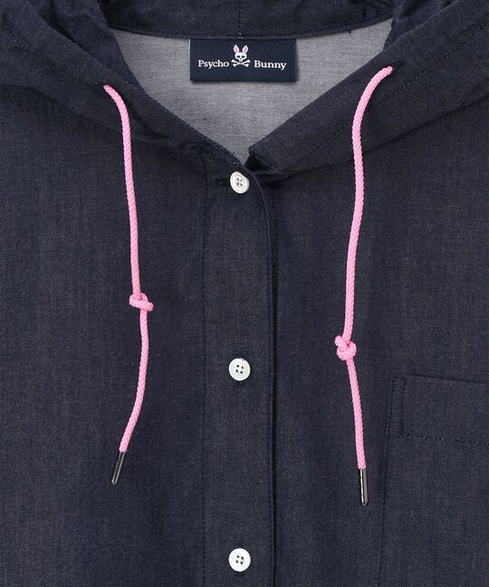 [WOMEN]BUNNY デニムフードシャツ