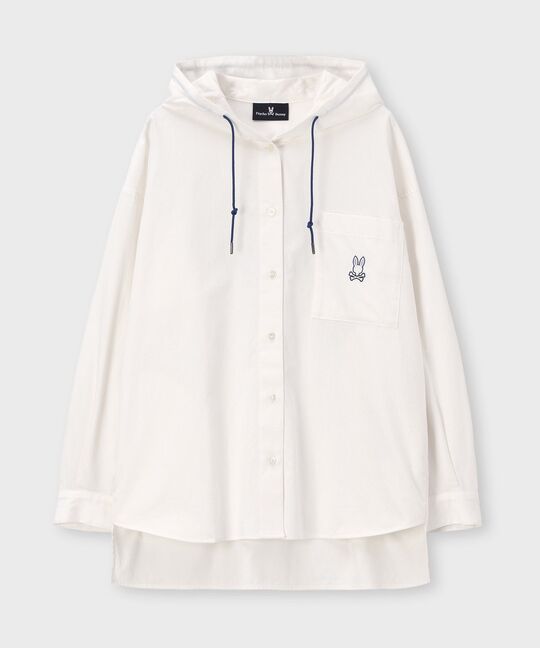 [WOMEN]BUNNY デニムフードシャツ