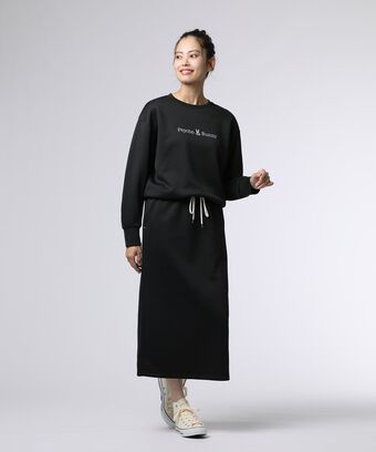 [WOMEN]クルーネックロングワンピース