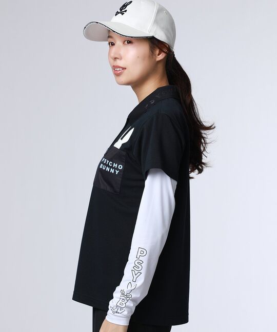 [GOLF][WOMEN]ドライミックス鹿の子 ポケットバニーポロシャツ