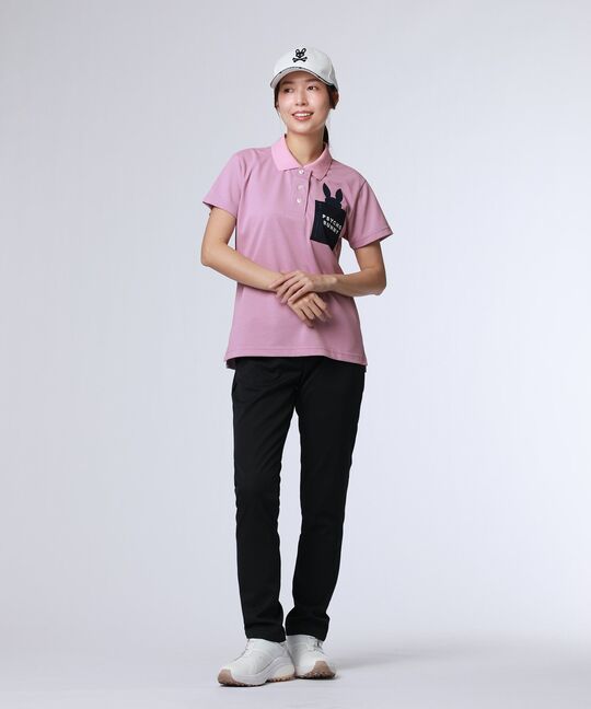 [GOLF][WOMEN]ドライミックス鹿の子 ポケットバニーポロシャツ