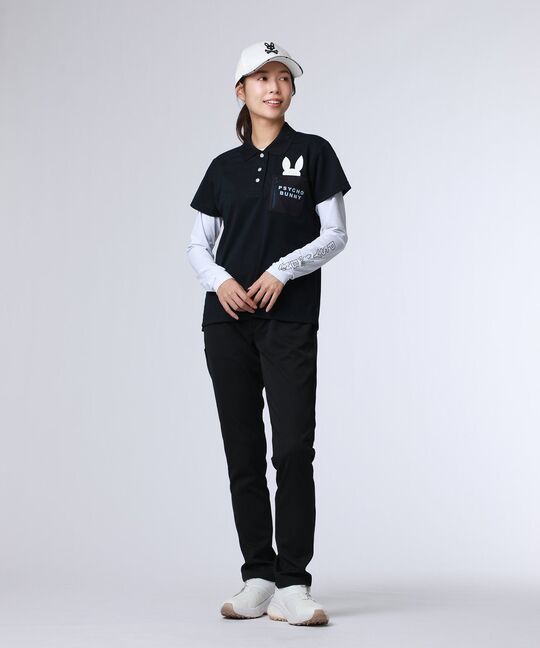 [GOLF][WOMEN]ドライミックス鹿の子 ポケットバニーポロシャツ