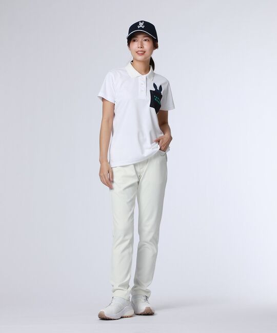 [GOLF][WOMEN]ドライミックス鹿の子 ポケットバニーポロシャツ