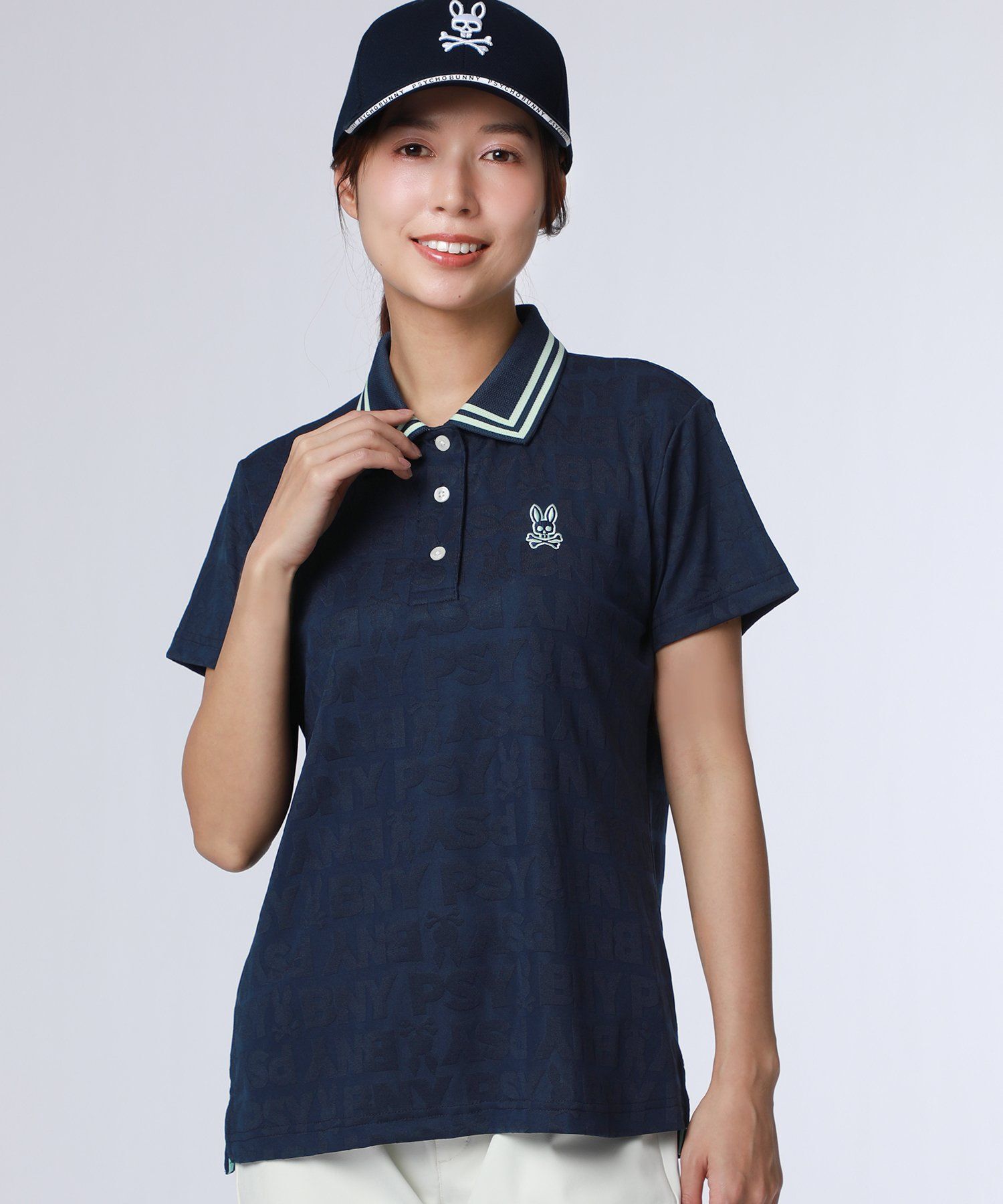 GOLF][WOMEN]オリジナルジャガード BUNNYポロシャツ｜Psycho Bunny