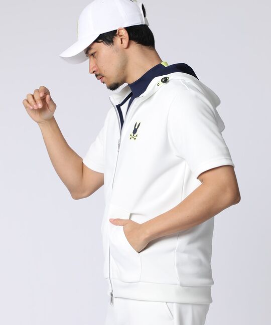 [GOLF]コントラストシグネチャーロゴ 半袖パーカ