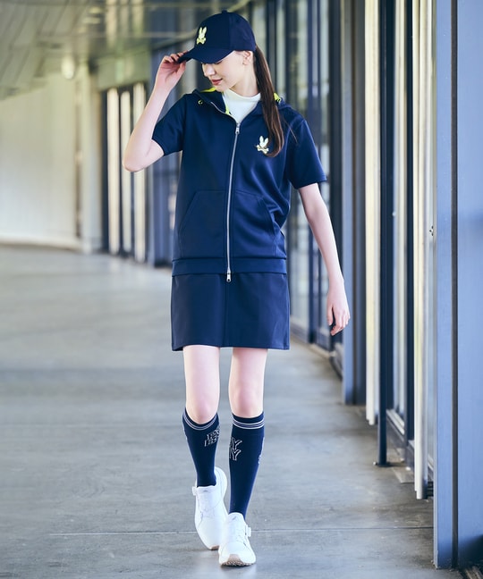 [GOLF][WOMEN]コントラストシグネチャーロゴ 半袖パーカ