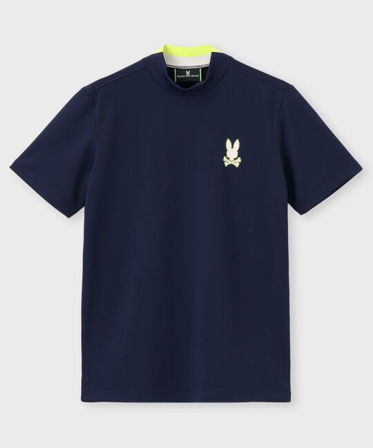 [GOLF]コントラストシグネチャーロゴ モックネックＴシャツ