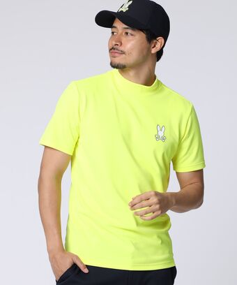 [GOLF]コントラストシグネチャーロゴ　 モックネックＴシャツ