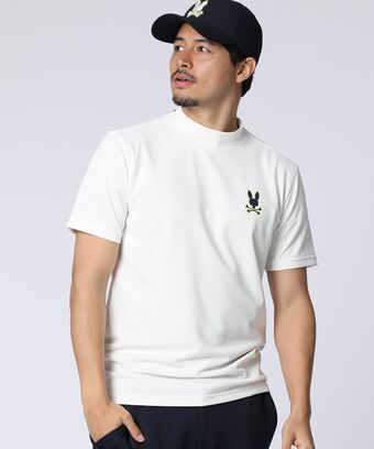 [GOLF]コントラストシグネチャーロゴ　 モックネックＴシャツ