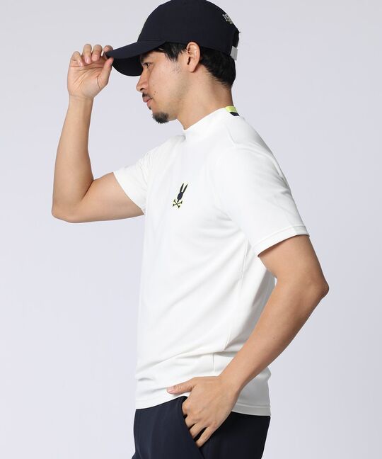 [GOLF]コントラストシグネチャーロゴ モックネックＴシャツ