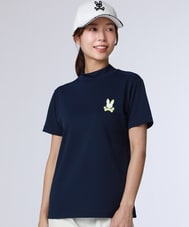 [GOLF][WOMEN]コントラストシグネチャーロゴ モックネックＴシャツ