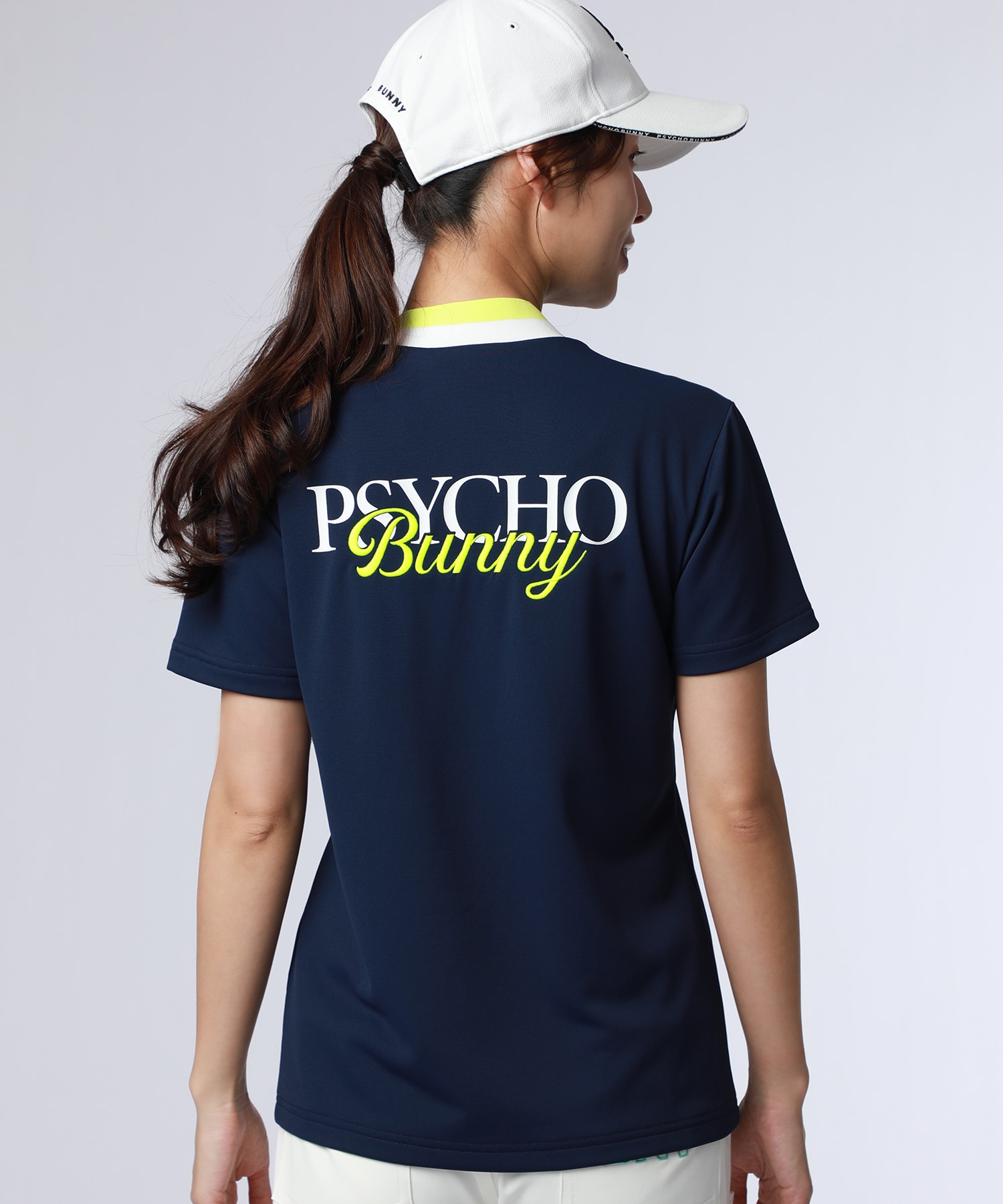 GOLF][WOMEN]コントラストシグネチャーロゴ モックネックTシャツ