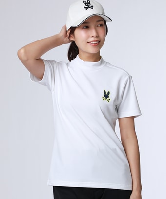 [GOLF][WOMEN]コントラストシグネチャーロゴ 　モックネックＴシャツ