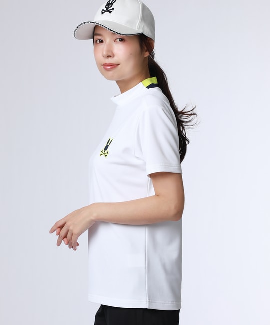 [GOLF][WOMEN]コントラストシグネチャーロゴ モックネックＴシャツ