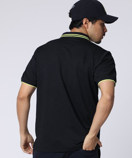 [GOLF]ドライミックス鹿の子 コントラストロゴポロシャツ