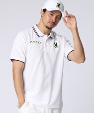 [GOLF]ドライミックス鹿の子 コントラストロゴポロシャツ