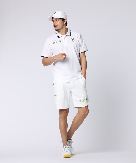 [GOLF]ドライミックス鹿の子 コントラストロゴポロシャツ