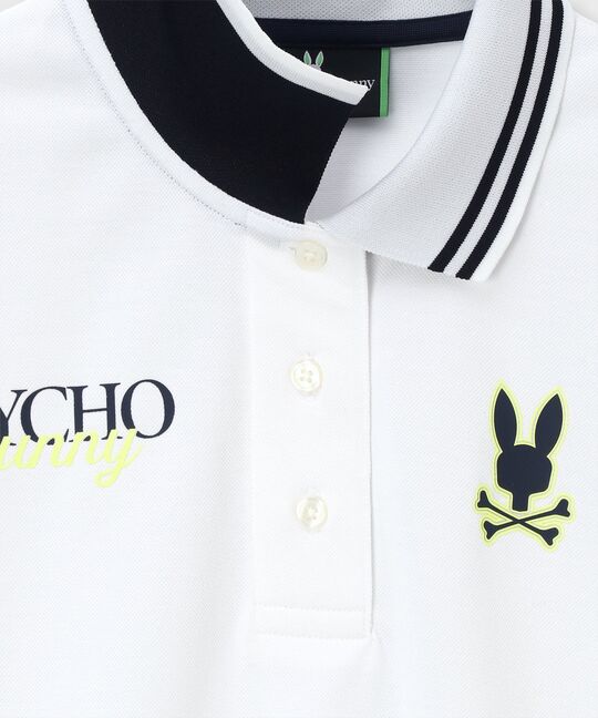 [GOLF]ドライミックス鹿の子 コントラストロゴポロシャツ