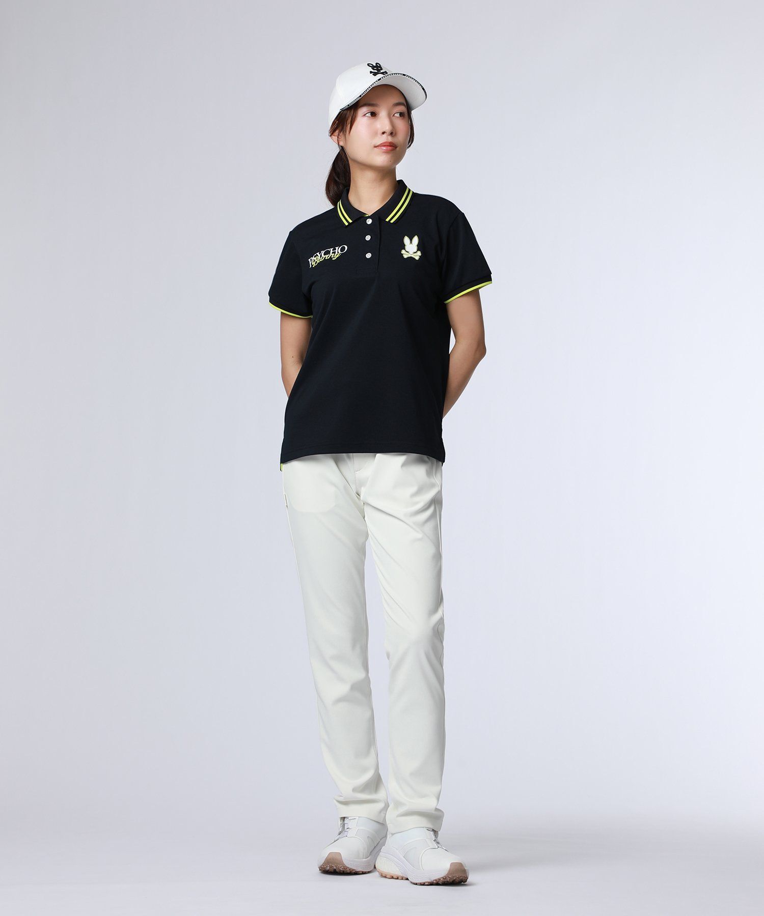 GOLF][WOMEN]ドライミックス鹿の子 カラーアクセントポロシャツ