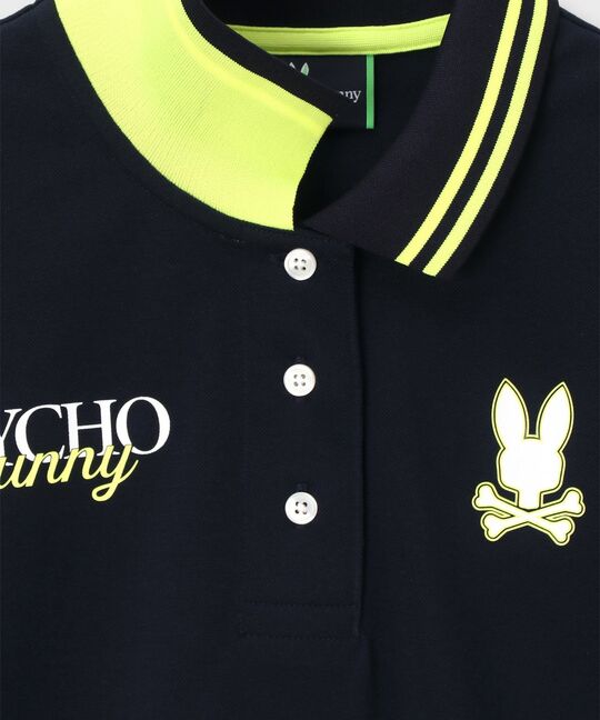 [GOLF][WOMEN]ドライミックス鹿の子 カラーアクセントポロシャツ