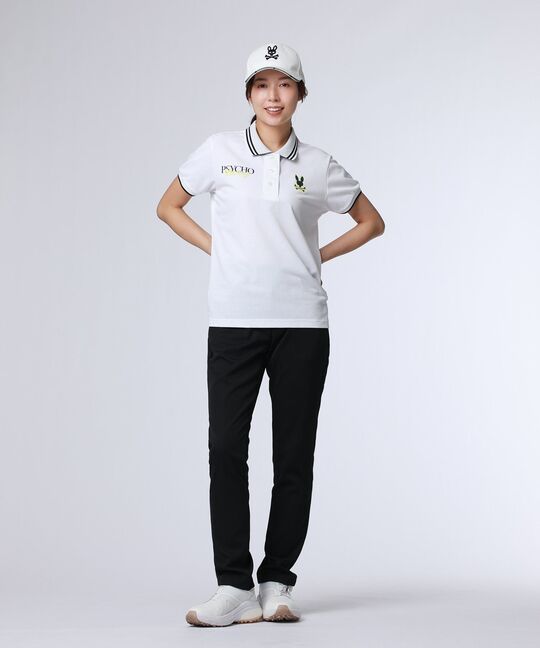 [GOLF][WOMEN]ドライミックス鹿の子 カラーアクセントポロシャツ