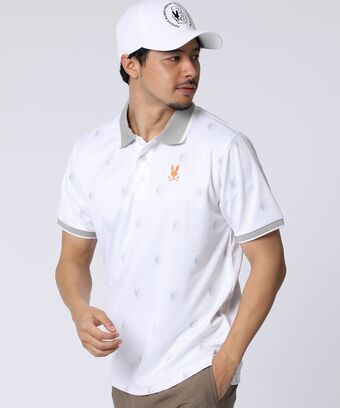 [GOLF]カレッジモノグラムプリント 　ポロシャツ